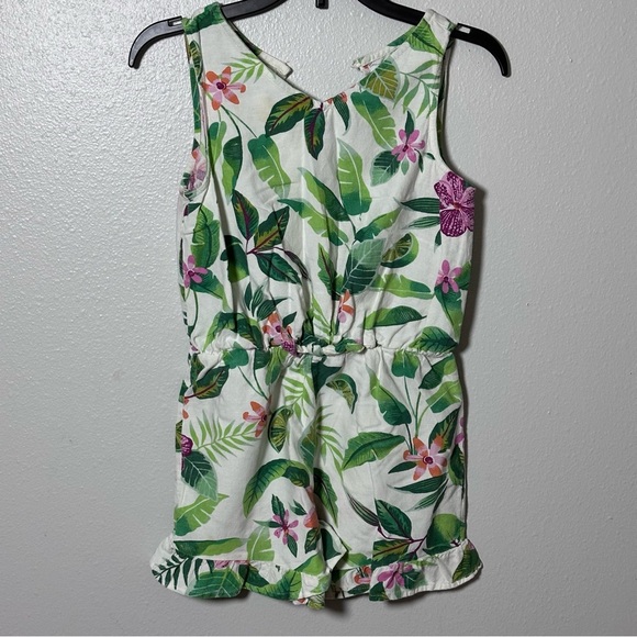 Old Navy Girls Green Floral Romper Size L(10/12) - Picture 2 of 8